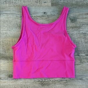 Lululemon Pink Ribbed Tank Top/Sportsbra